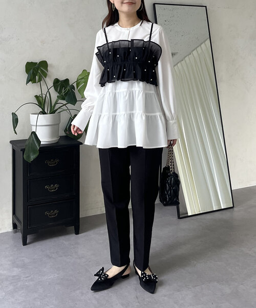 prose verse(プロズヴェール)の「【セットアイテム】ランダムパールビスチェ×ティアードブラウス(シャツ/ブラウス・レディース・オフホワイト・MEDIUM/LARGE)」の16枚目の写真