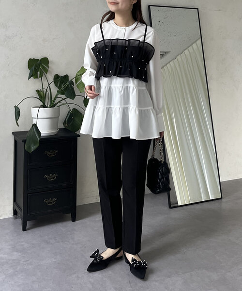 prose verse(プロズヴェール)の「【セットアイテム】ランダムパールビスチェ×ティアードブラウス(シャツ/ブラウス・レディース・オフホワイト・MEDIUM/LARGE)」の17枚目の写真