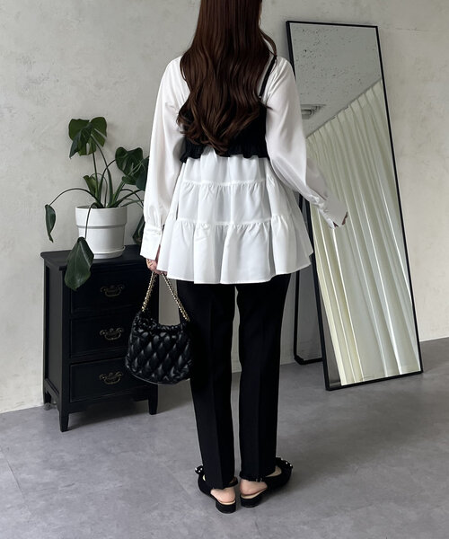 prose verse(プロズヴェール)の「【セットアイテム】ランダムパールビスチェ×ティアードブラウス(シャツ/ブラウス・レディース・オフホワイト・MEDIUM/LARGE)」の19枚目の写真