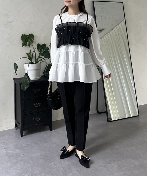 prose verse(プロズヴェール)の「【セットアイテム】ランダムパールビスチェ×ティアードブラウス(シャツ/ブラウス・レディース・オフホワイト・MEDIUM/LARGE)」の20枚目の写真