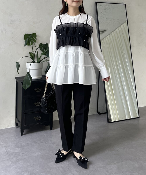 prose verse(プロズヴェール)の「【セットアイテム】ランダムパールビスチェ×ティアードブラウス(シャツ/ブラウス・レディース・オフホワイト・MEDIUM/LARGE)」の21枚目の写真