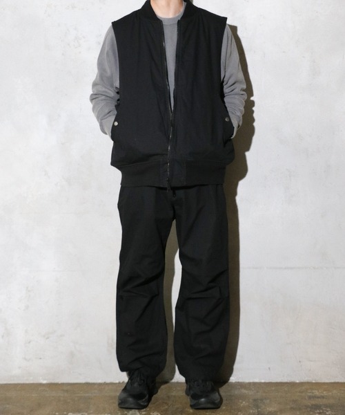 made in standard （メイドインスタンダード）の「MADE IN STANDARD / メイドインスタンダード FATIGUE UNIFORM PANT コットンリップストップ ファティーグパンツ イージーパンツ（その他パンツ・メンズ・ブラック・MEDIUM/LARGE）」の3枚目の写真