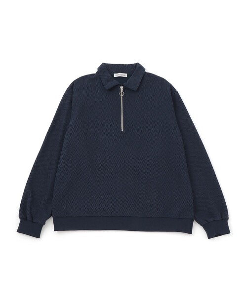 le cercle ADAM ET ROPE'（ルセルクルアダムエロペ）の「変化編みジップアップポロスウェット（スウェット・メンズ・ネイビー/グレー/グリーン・L/LL/M）」の3枚目の写真