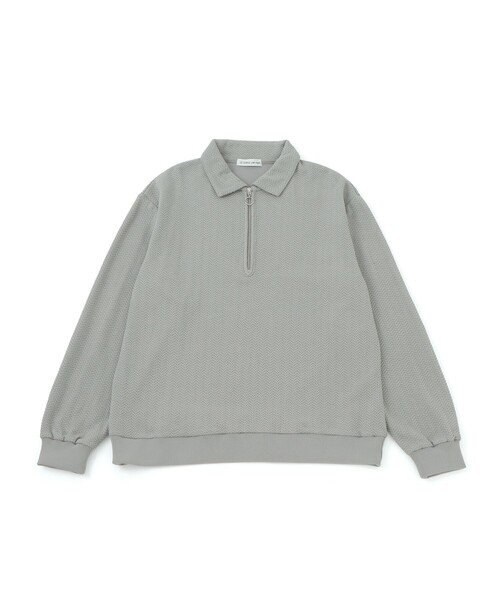 le cercle ADAM ET ROPE'（ルセルクルアダムエロペ）の「変化編みジップアップポロスウェット（スウェット・メンズ・ネイビー/グレー/グリーン・L/LL/M）」の4枚目の写真