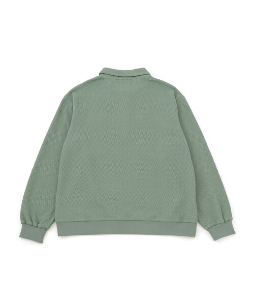 le cercle ADAM ET ROPE'（ルセルクルアダムエロペ）の「変化編みジップアップポロスウェット（スウェット・メンズ・ネイビー/グレー/グリーン・L/LL/M）」の7枚目の写真