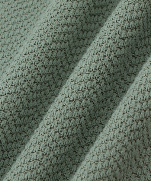 le cercle ADAM ET ROPE'（ルセルクルアダムエロペ）の「変化編みジップアップポロスウェット（スウェット・メンズ・ネイビー/グレー/グリーン・L/LL/M）」の12枚目の写真