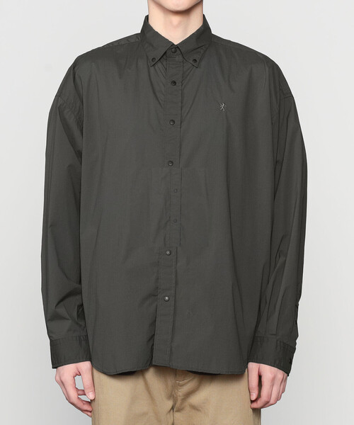 GYMPHLEX(ジムフレックス)の「Gymphlex | ナイロン ボタンダウンシャツジャケット MEN(シャツ/ブラウス・メンズ・チャコール/ダークネイビー・M/L)」の11枚目の写真