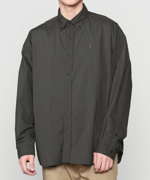 GYMPHLEX(ジムフレックス)の「Gymphlex | ナイロン ボタンダウンシャツジャケット MEN(シャツ/ブラウス・メンズ・チャコール/ダークネイビー・M/L)」の8枚目の写真