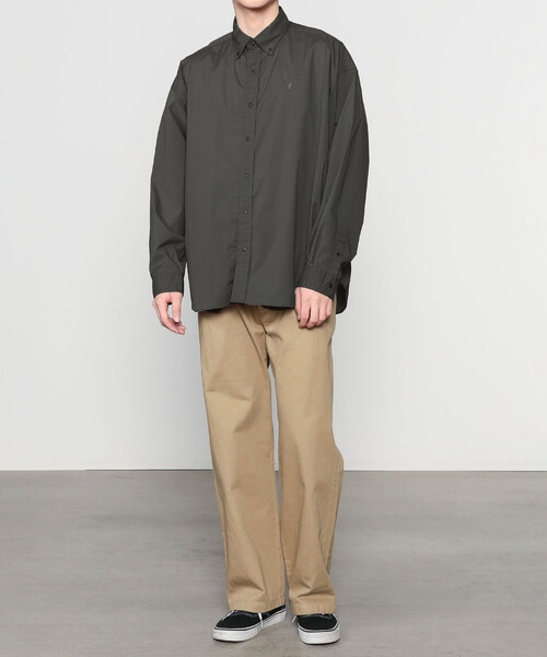 GYMPHLEX(ジムフレックス)の「Gymphlex | ナイロン ボタンダウンシャツジャケット MEN(シャツ/ブラウス・メンズ・チャコール/ダークネイビー・M/L)」の7枚目の写真