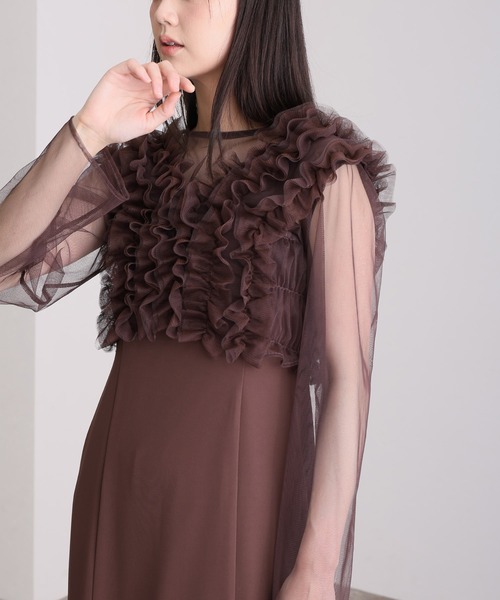 セール】袖あり&ミモレ丈同窓会3点セットセレモニー結婚式フォーマル