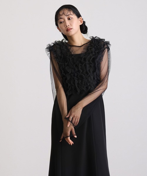 袖あり&ミモレ丈同窓会3点セットセレモニー結婚式フォーマル