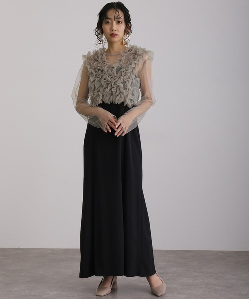 atlo 袖あり&ミモレ丈同窓会3点セットセレモニー結婚式フォーマルオケージョン 袖あり&ミモレ丈同窓会3点セットセレモニー結婚式フォーマル