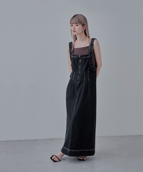 ストラップ付きデニムワンピース ZARA ストラップレス デニムワンピース - メルカリ