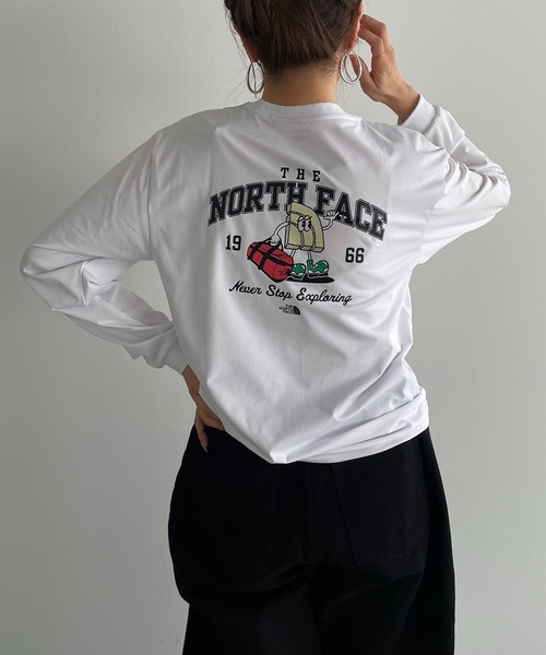 THE NORTH FACE（ザノースフェイス）の「【THE NORTH FACE KIDS】K's　TRAVELER　TEE（Tシャツ/カットソー・レディース・ホワイト/ブラック・FREE）」の2枚目の写真