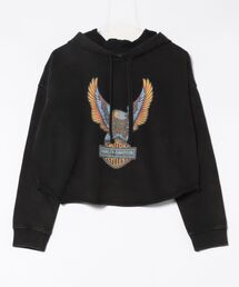 Harley-Davidson（ハーレーダビッドソン）の「ネオンイーグルクロップドプルオーバーパーカー（パーカー）」