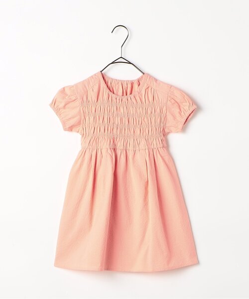 p.premier（ピードットプルミエ）の「【ジュニア対応】イロチ買いしたいシャーリングワンピース（ワンピース・キッズ・イエロー/グリーン/レッド/ピンク/ブラック/ブルー・140/130/120/110/100/90/80）」の5枚目の写真