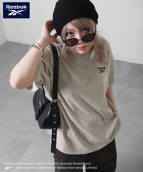 ZIP FIVE(ジップファイブ)の「【REEBOK】 バックロゴ ワッペン Tシャツ / 半袖 / ワンポイント 刺繍(Tシャツ/カットソー・メンズ・ブラック/グレイッシュベージュ/サックスブルー/グリーン・MEDIUM/LARGE/X-LARGE)」の3枚目の写真