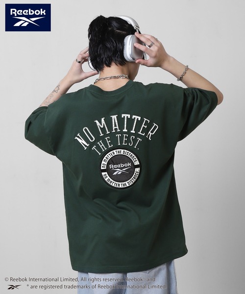 ZIP FIVE(ジップファイブ)の「【REEBOK】 バックロゴ ワッペン Tシャツ / 半袖 / ワンポイント 刺繍(Tシャツ/カットソー・メンズ・ブラック/グレイッシュベージュ/サックスブルー/グリーン・MEDIUM/LARGE/X-LARGE)」の1枚目の写真