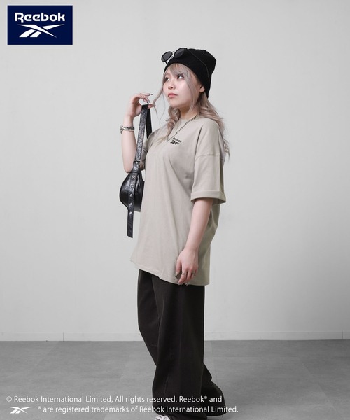 ZIP FIVE(ジップファイブ)の「【REEBOK】 バックロゴ ワッペン Tシャツ / 半袖 / ワンポイント 刺繍(Tシャツ/カットソー・メンズ・ブラック/グレイッシュベージュ/サックスブルー/グリーン・MEDIUM/LARGE/X-LARGE)」の5枚目の写真
