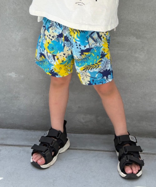 Naughty Company（ナウテーカンパニー）の「ボタニカル柄ハーフパンツ（その他パンツ・キッズ・ブルー/ホワイト・90/100/110/120/130）」の2枚目の写真
