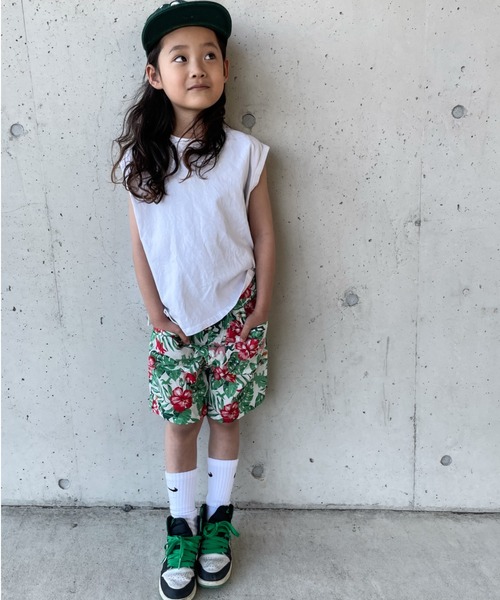 Naughty Company（ナウテーカンパニー）の「ボタニカル柄ハーフパンツ（その他パンツ・キッズ・ブルー/ホワイト・90/100/110/120/130）」の5枚目の写真