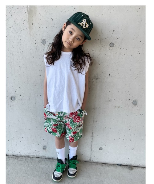 Naughty Company（ナウテーカンパニー）の「ボタニカル柄ハーフパンツ（その他パンツ・キッズ・ブルー/ホワイト・90/100/110/120/130）」の3枚目の写真