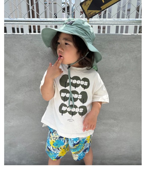 Naughty Company（ナウテーカンパニー）の「ボタニカル柄ハーフパンツ（その他パンツ・キッズ・ブルー/ホワイト・90/100/110/120/130）」の14枚目の写真