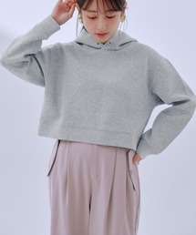 COHINA（コヒナ）の「ダンボールニットショート丈フーディ 【低身長・小柄女性】（パーカー）」