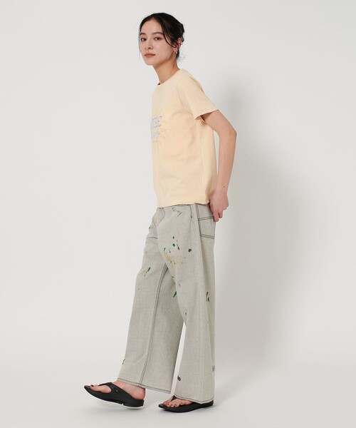 WAVE UNION（ウェーブユニオン）の「【別注】＜WAVE UNION＞プリント Tシャツ（Tシャツ/カットソー・レディース・ダークグレー/ベージュ/ホワイト・FREE）」の18枚目の写真