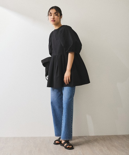 ADAM ET ROPE'（アダムエロペ）の「【WEB限定】・【新色追加】２WAYバルーンスリーブチュニック（シャツ/ブラウス・レディース・ホワイト/ホワイト系その他/ブラック/ブラック系その他2/ブルー系その他4・FREE）」の12枚目の写真