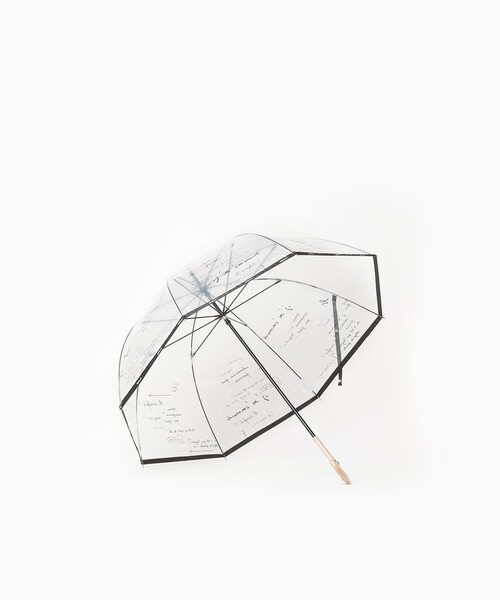 agnes b.（アニエスベー）の「メッセージ柄 ビニール長傘（長傘・レディース・ブラック・FREE）」の6枚目の写真