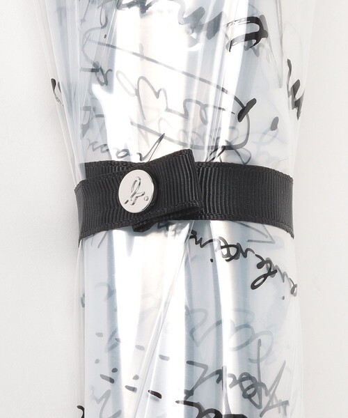 agnes b.（アニエスベー）の「メッセージ柄 ビニール長傘（長傘・レディース・ブラック・FREE）」の4枚目の写真