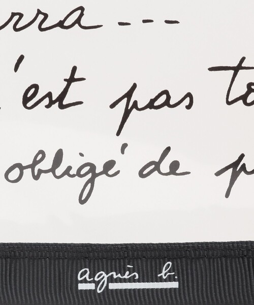 agnes b.（アニエスベー）の「メッセージ柄 ビニール長傘（長傘・レディース・ブラック・FREE）」の2枚目の写真