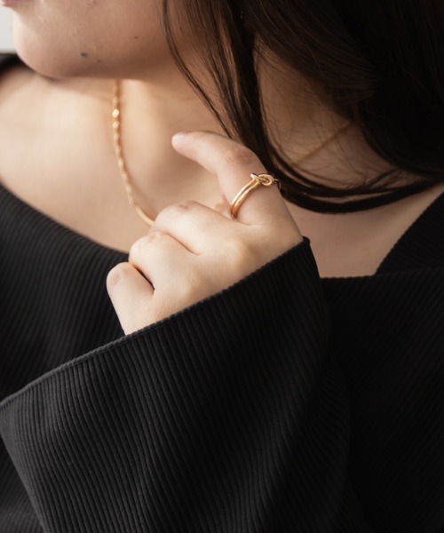 CLETTE(クレット)の「デュオノットリング(リング・レディース・ゴールド/シルバー・22号/18号)」の2枚目の写真