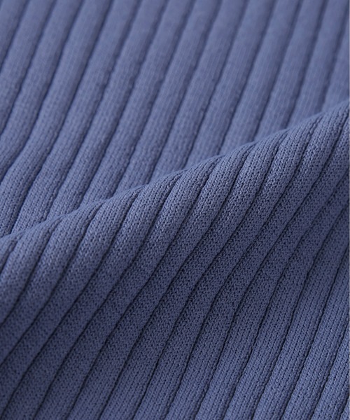 7days Life Styling(セブンデイズライフスタイリング)の「【ひんやり接触冷感】パール調スリーブポートネックリブニット(UVカット・毛玉になりにくい)<大きいサイズ有>(ニット/セーター・レディース・ブルーグレー/ブラック/杢グレー/ベージュ/ライム・S/M/L/LL/3L)」の9枚目の写真