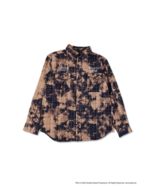 Greatfl Dead x WDS damaged heavy plaid shirt