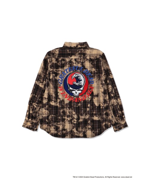 WIND AND SEA（ウィンダンシー）の「Greatfl Dead x WDS Dameged Heavy Plaid Shirt（シャツ/ブラウス・メンズ・グリーン/ブラウン/ブラック・S/M/L/XL）」の2枚目の写真