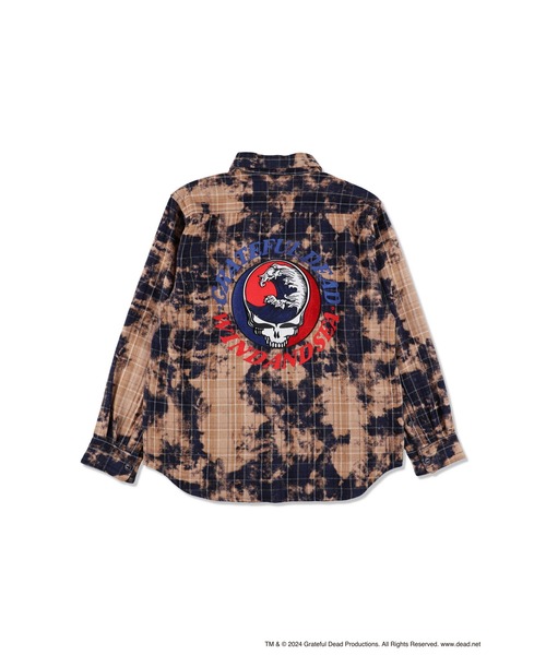 WIND AND SEA（ウィンダンシー）の「Greatfl Dead x WDS Dameged Heavy Plaid Shirt（シャツ/ブラウス・メンズ・グリーン/ブラウン/ブラック・S/M/L/XL）」の5枚目の写真