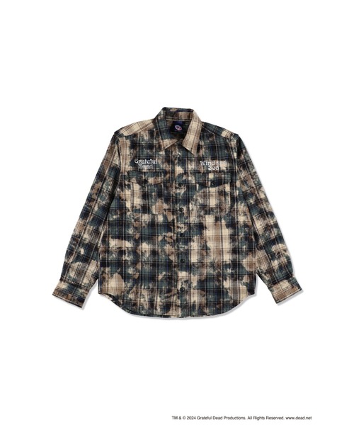 WIND AND SEA（ウィンダンシー）の「Greatfl Dead x WDS Dameged Heavy Plaid Shirt（シャツ/ブラウス・メンズ・グリーン/ブラウン/ブラック・S/M/L/XL）」の10枚目の写真