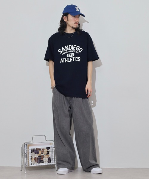 spiritoso(スピリトーゾ)の「spiritoso カレッジプリントTシャツ(SANDIEGO)(Tシャツ/カットソー・メンズ・ホワイト系その他/チャコール/ネイビー/ホワイト系その他2・L/M)」の8枚目の写真
