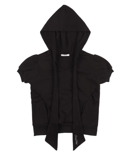 FANCY CLUB（ファンシークラブ）の「FANCY CLUB／パフスカーフフーディ（Tシャツ/カットソー・レディース・ブラック/ライトグレー・FREE）」の15枚目の写真