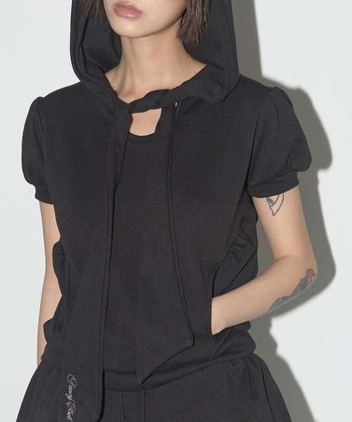 tシャツ FANCY CLUB／パフスカーフフーディ レディース FANCY CLUB／パフスカーフフーディ（Tシャツ/カットソー