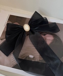 推し活さぽちゃん（オシカツサポチャン）の「チュールダブルリボンバレッタ（バレッタ/ヘアクリップ）」