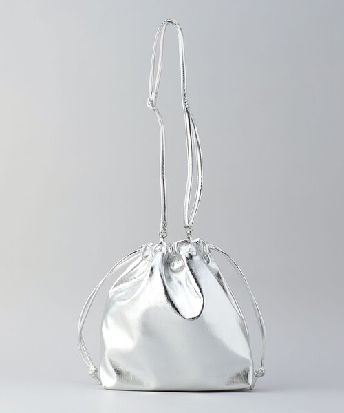 coen(コーエン)の「メタリック巾着ショルダー(ショルダーバッグ・レディース・ゴールド/シルバー/ブラック/コバルトブルー・FREE)」の3枚目の写真