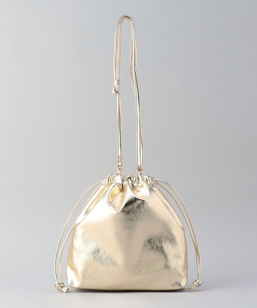 coen(コーエン)の「メタリック巾着ショルダー(ショルダーバッグ・レディース・ゴールド/シルバー/ブラック/コバルトブルー・FREE)」の4枚目の写真