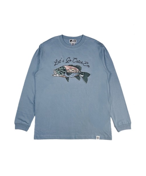 NOTHINKER(ノーシンカー)の「Let's Go Catch'em In Nature Long T-shirt(Tシャツ/カットソー・メンズ・ホワイト/ブルー系その他・X-LARGE/LARGE/SMALL/XX-LARGE/MEDIUM)」の1枚目の写真