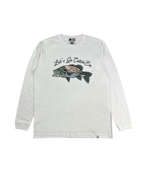 NOTHINKER(ノーシンカー)の「Let's Go Catch'em In Nature Long T-shirt(Tシャツ/カットソー・メンズ・ホワイト/ブルー系その他・X-LARGE/LARGE/SMALL/XX-LARGE/MEDIUM)」の2枚目の写真