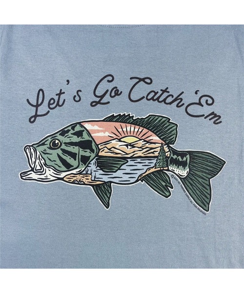 NOTHINKER(ノーシンカー)の「Let's Go Catch'em In Nature Long T-shirt(Tシャツ/カットソー・メンズ・ホワイト/ブルー系その他・X-LARGE/LARGE/SMALL/XX-LARGE/MEDIUM)」の5枚目の写真