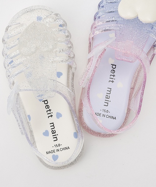 petit main（プティマイン）の「【GOODPRICE】ジェリーサンダル（サンダル・キッズ・シルバー/カラフル/ライトベージュ/アイボリー/サックスブルー/ブラック・15cm/16cm/18cm/17cm/19cm）」の8枚目の写真