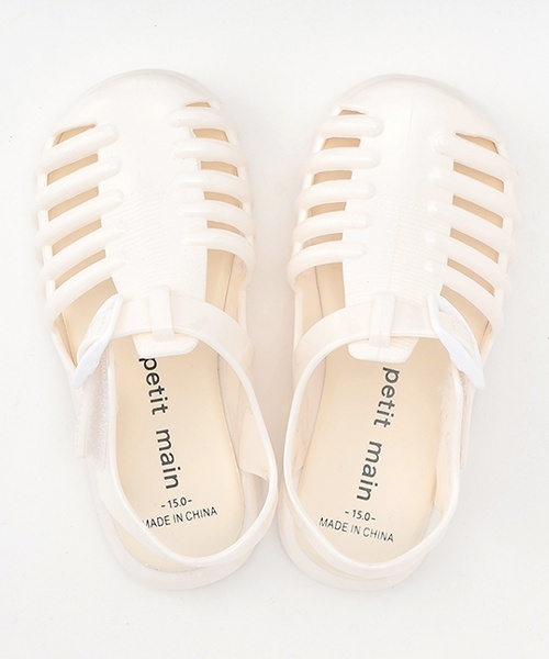 petit main（プティマイン）の「【GOODPRICE】ジェリーサンダル（サンダル・キッズ・シルバー/カラフル/ライトベージュ/アイボリー/サックスブルー/ブラック・15cm/16cm/18cm/17cm/19cm）」の9枚目の写真